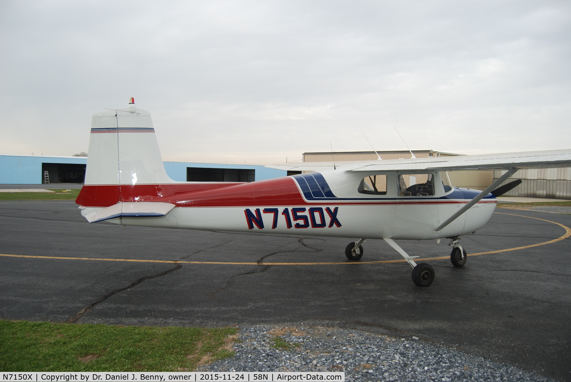 N7150X, 1961 Cessna 150A C/N 15059250, Reigle Airport November 24, 2015