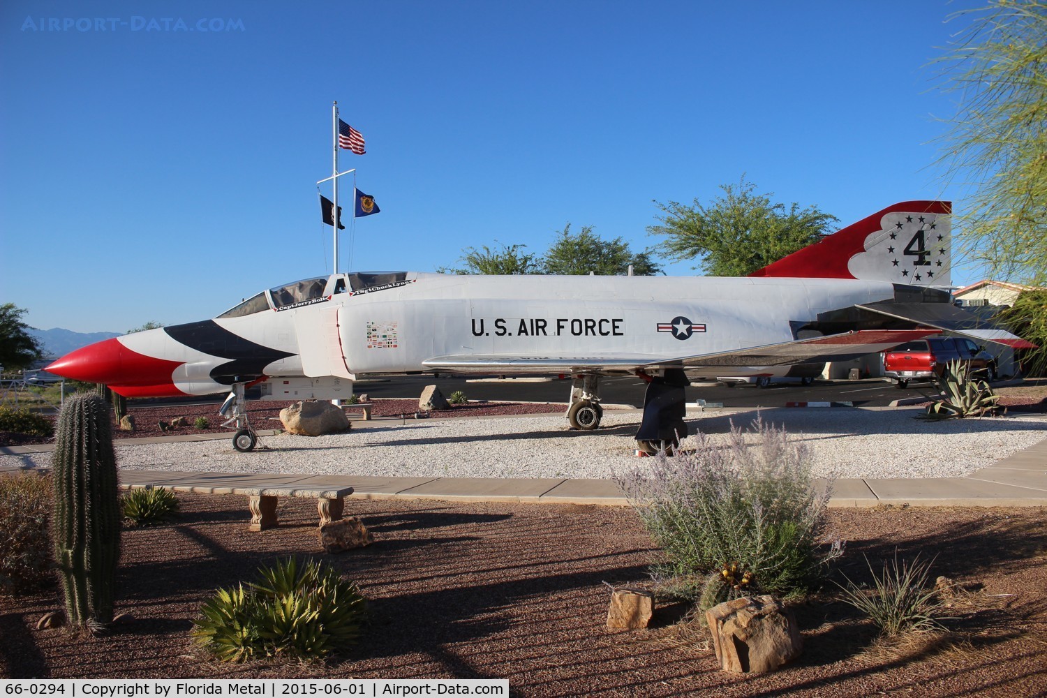 66-0294, 1966 McDonnell F-4E Phantom II C/N 2389, Thunderbirds F-4E Phantom at American Legion Post 109 Corona De Tucson AZ