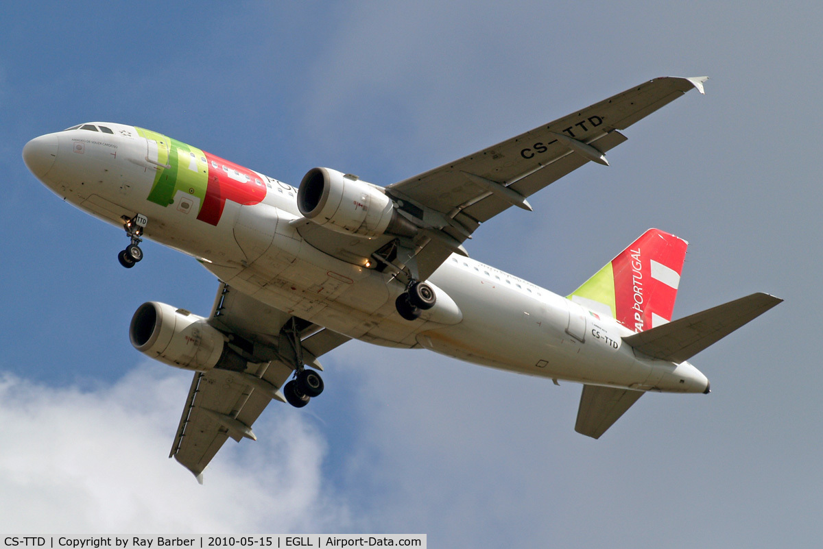 CS-TTD, 1998 Airbus A319-111 C/N 790, Airbus A319-111 [0790] (TAP Portugal) Home~G 15/05/2010. On approach 27R.