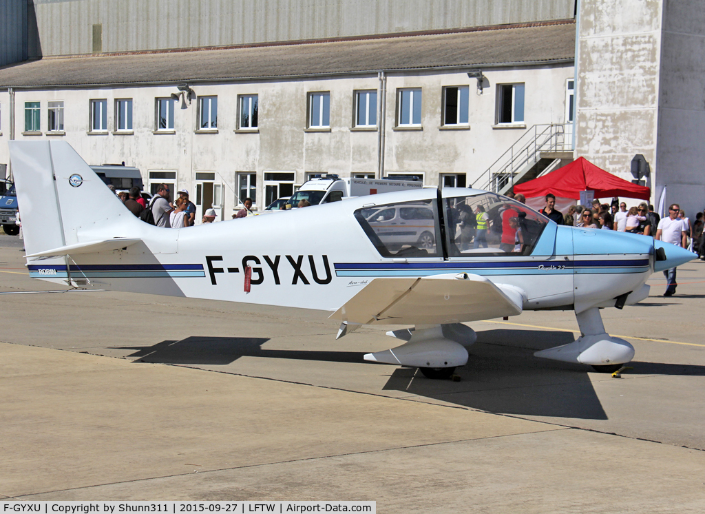 F-GYXU, Robin DR-400-120 Dauphin 2+2 C/N 2494, Exhibited during FNI Airshow 2015
