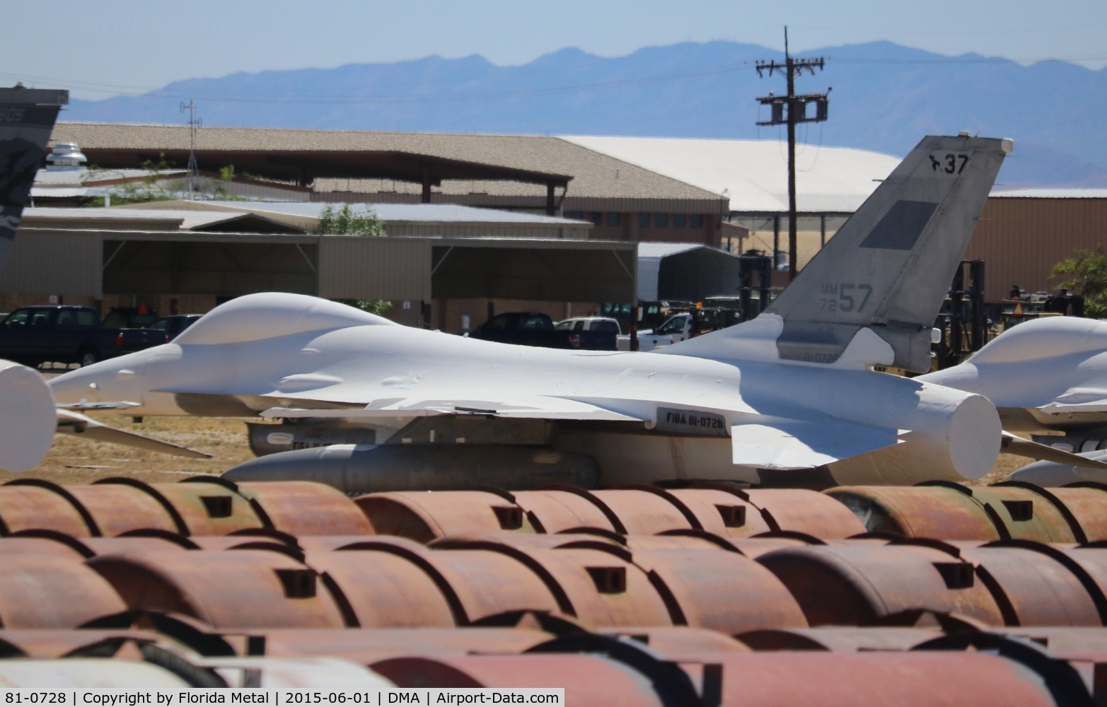 81-0728, 1981 General Dynamics F-16A Fighting Falcon C/N 61-409, F-16A waiting to be converted into a QF-16