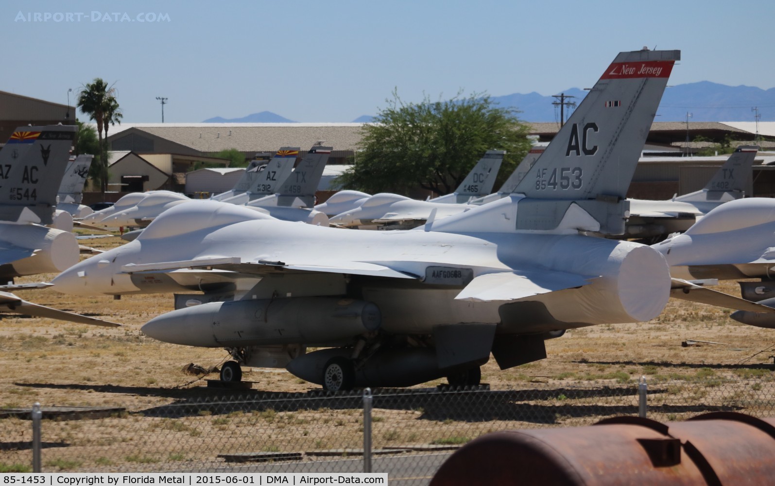 85-1453, 1985 General Dynamics F-16C Fighting Falcon C/N 5C-233, F-16C