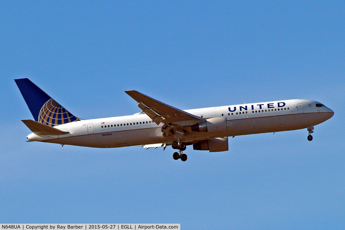 N648UA, 1992 Boeing 767-322ER C/N 25285, Boeing 767-322ER [25285] (United Airlines) Home~G 27/05/2015. On approach 27L.