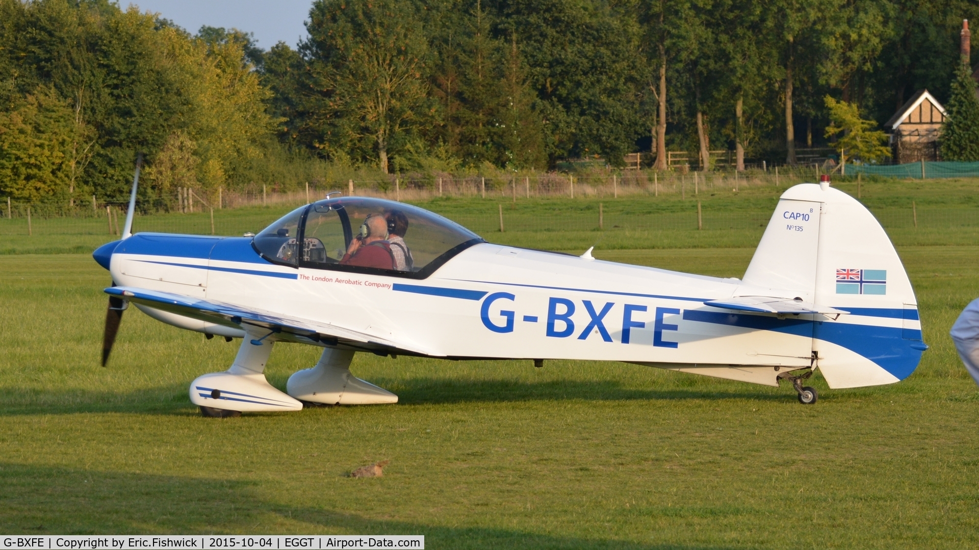 G-BXFE, 1981 Mudry CAP-10B C/N 135, 1. G-BXFE preparing to depart The Shuttleworth 'Uncovered' Airshow (Finale,) Oct. 2015.
