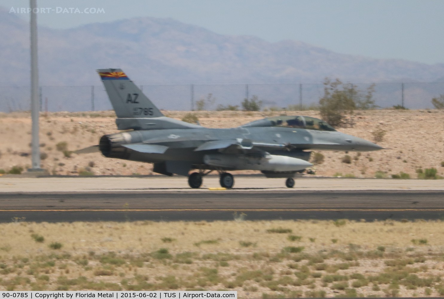 90-0785, 1990 General Dynamics F-16D Fighting Falcon C/N 1D-63, F-16D