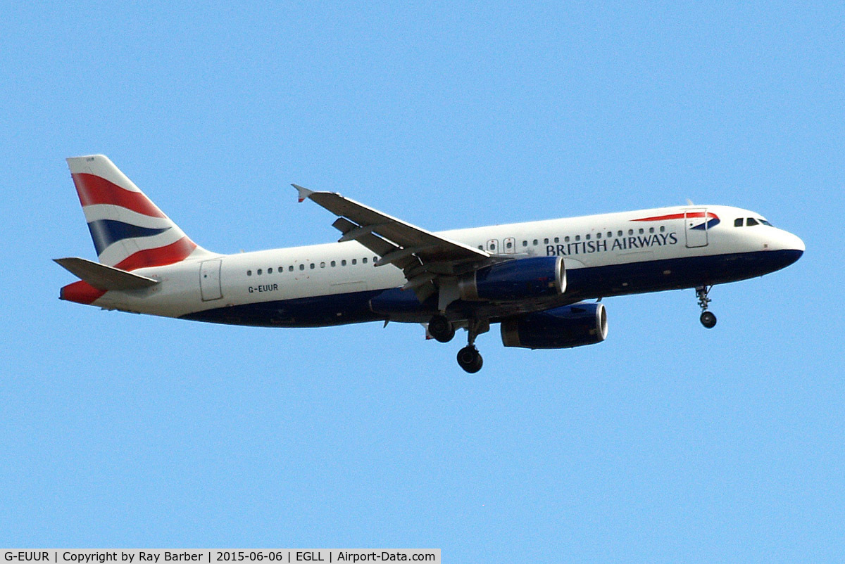 G-EUUR, 2003 Airbus A320-232 C/N 2040, Airbus A320-232 [2040] (British Airways) Home~G 06/06/2015. On approach 27L.