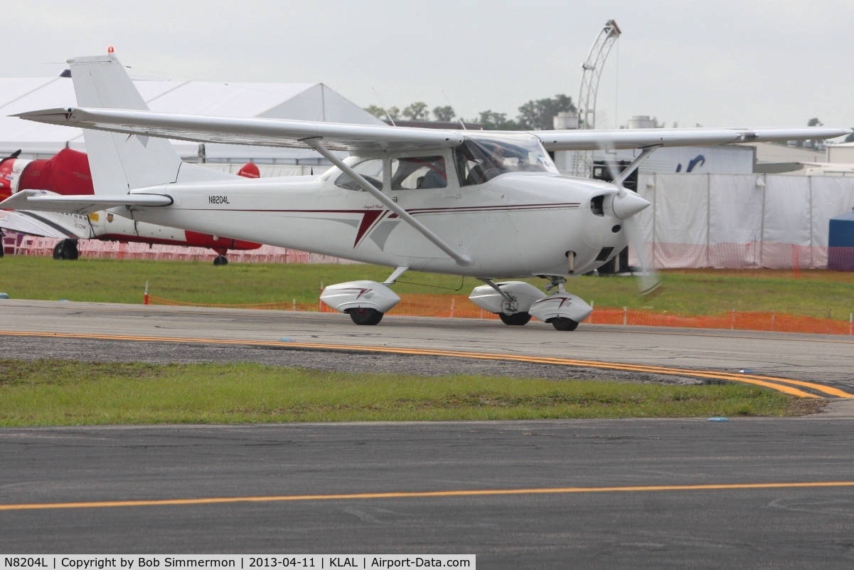 N8204L, 1967 Cessna 172H C/N 17256404, Arriving at Lakeland, FL - Sun N Fun 2013