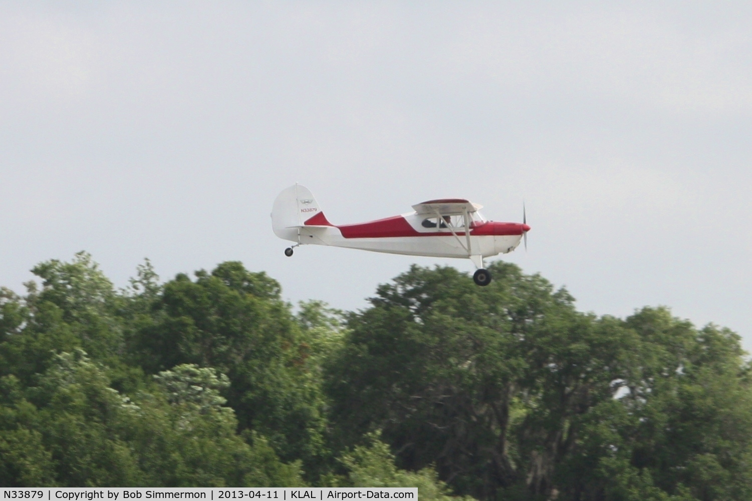 N33879, 1941 Aeronca 65-CA Super Chief C/N C14181, Arriving at Lakeland, FL - Sun N Fun 2013