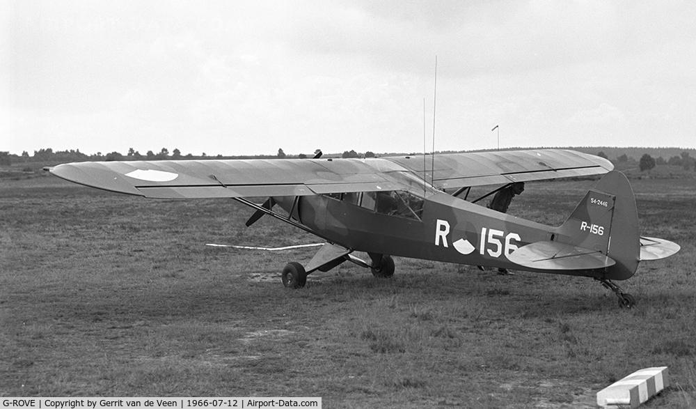 G-ROVE, 1957 Piper L-21B Super Cub (PA-18-135) C/N 18-3846, The 54-2446 parked at the beginnen of the 'runway' 36 which was 300 meters long. Ermelo NL light aircraft strip