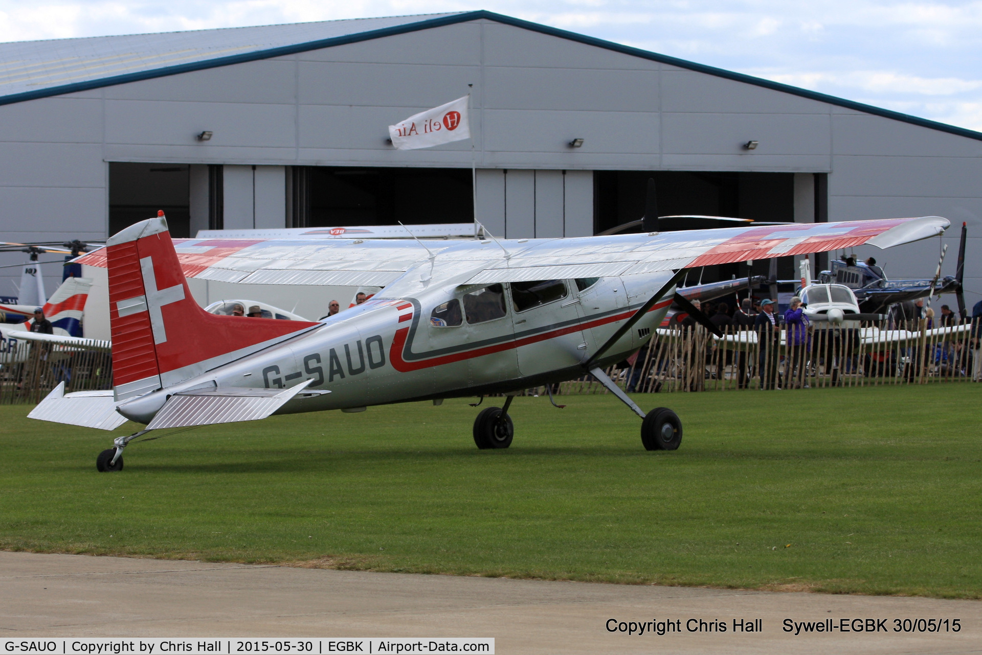 G-SAUO, 1974 Cessna A185F Skywagon 185 C/N 185-02324, at Aeroexpo 2015