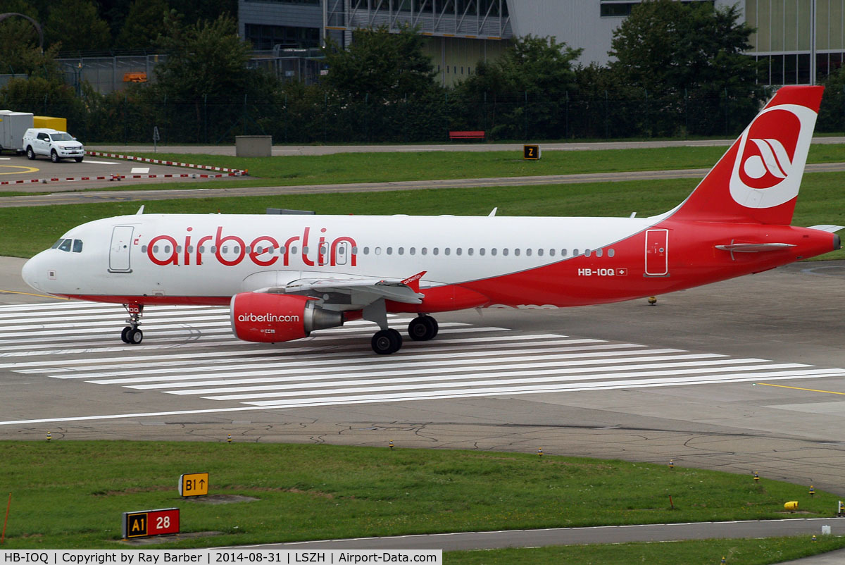 HB-IOQ, 2008 Airbus A320-214 C/N 3422, Airbus A320-214 [3422] (Air Berlin/Belair) Zurich~HB 31/08/2014