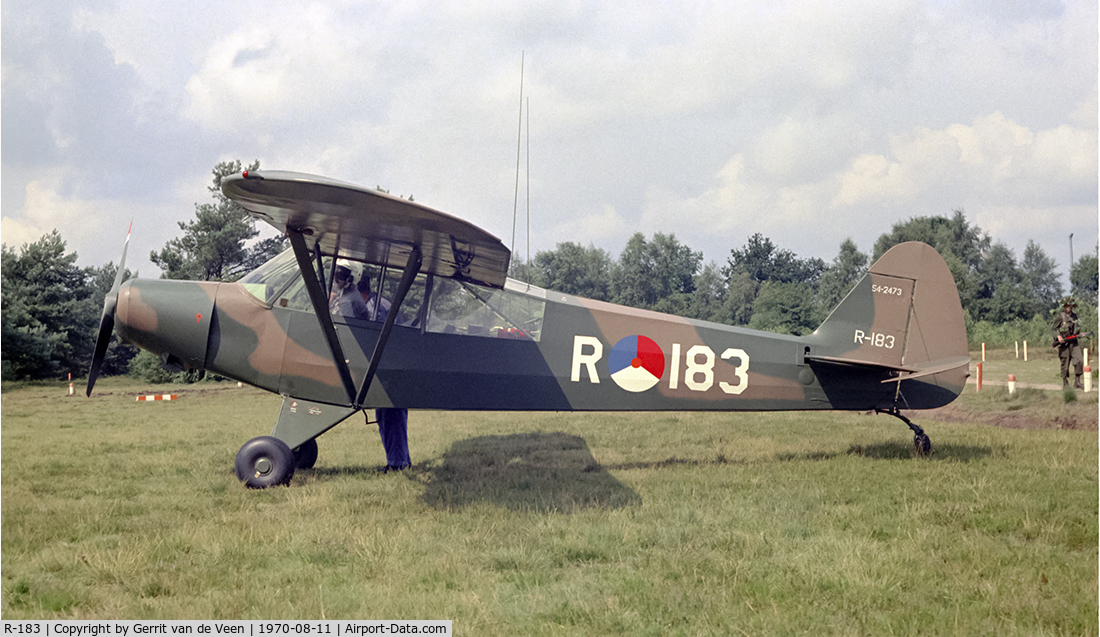 R-183, 1954 Piper L-21B Super Cub (PA-18-135) C/N 18-3873, 54-2473 at Ermelo LAS