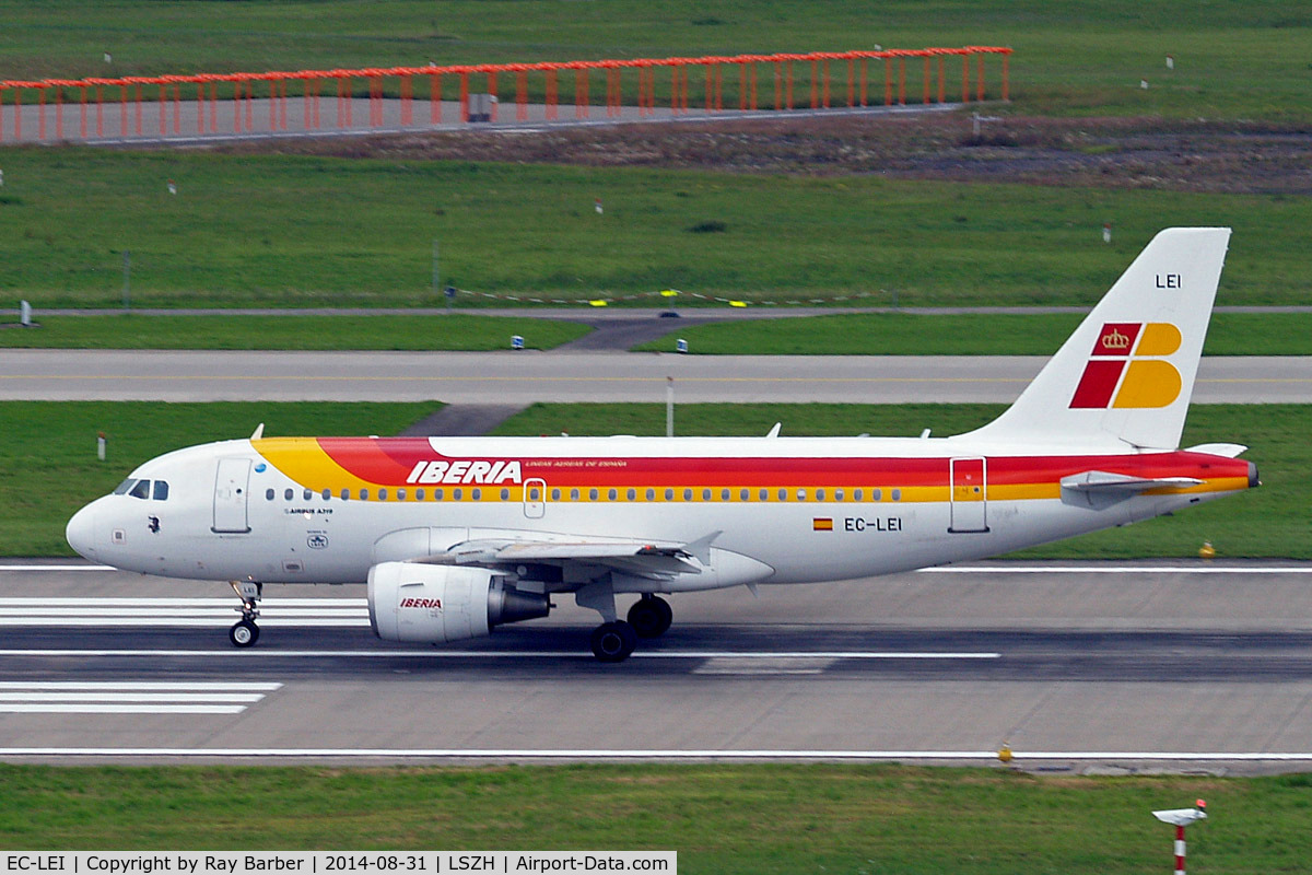 EC-LEI, 2008 Airbus A319-111 C/N 3744, Airbus A319-111 [3744] (Iberia) Zurich~HB 31/08/2014