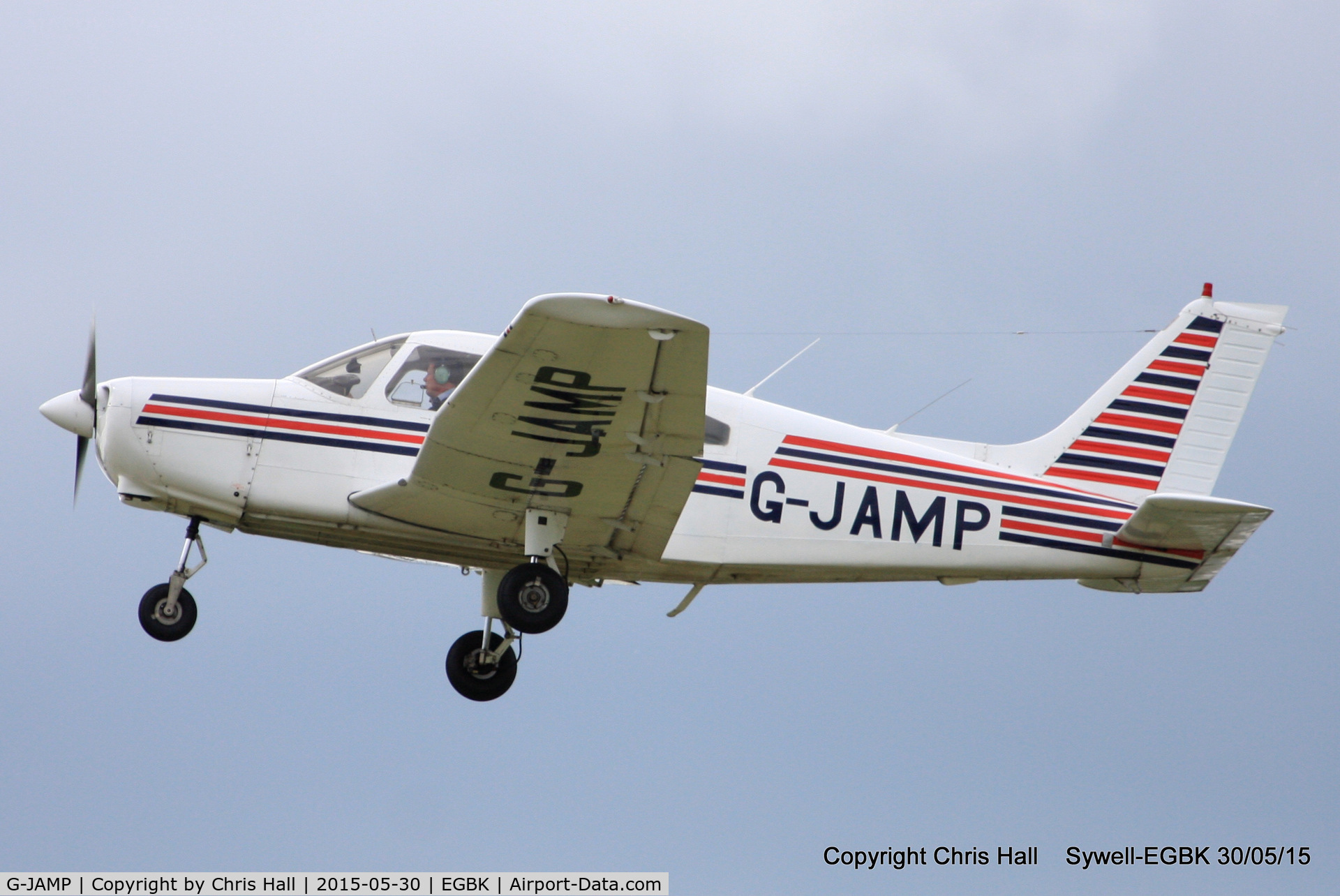 G-JAMP, 1975 Piper PA-28-151 Cherokee Warrior C/N 28-7515026, at Aeroexpo 2015