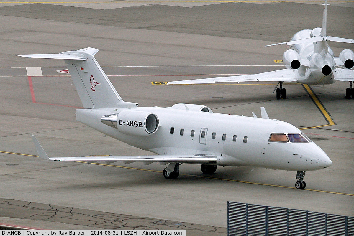 D-ANGB, 2002 Bombardier Challenger 604 (CL-600-2B16) C/N 5541, Canadair CL.604 Challenger [5541] (MHS Aviation) Zurich~HB 31/08/2014