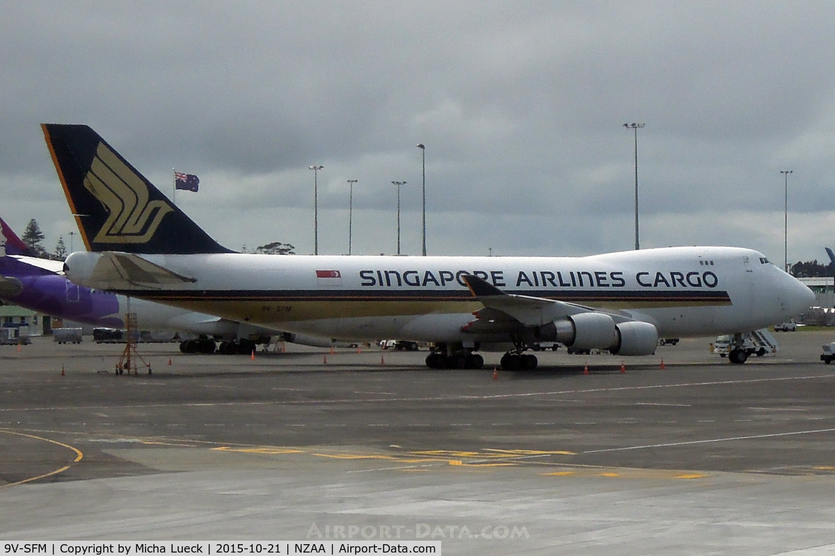 9V-SFM, 2003 Boeing 747-412F/SCD C/N 32898, At Auckland