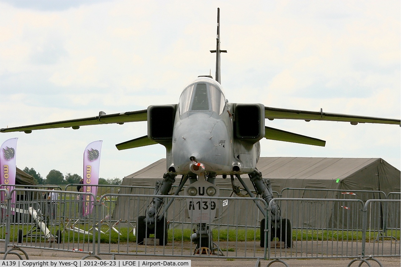 A139, Sepecat Jaguar A C/N A139, Sepecat Jaguar A, Preserved at Euvreux-Fauville Air Base 105 (LFOE) Open day 2012