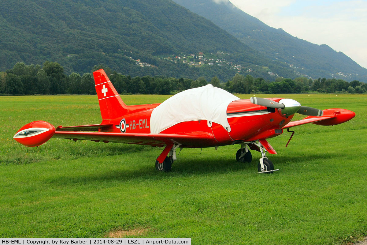 HB-EML, 1966 SIAI-Marchetti F-260 C/N 502, Aviamilano F-260 [502] Locarno~HB 29/08/2014