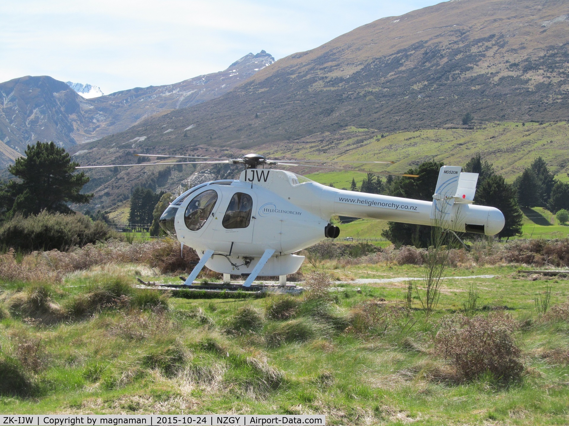 ZK-IJW, McDonnell Douglas 500N C/N LN016, just landed at glenorchy