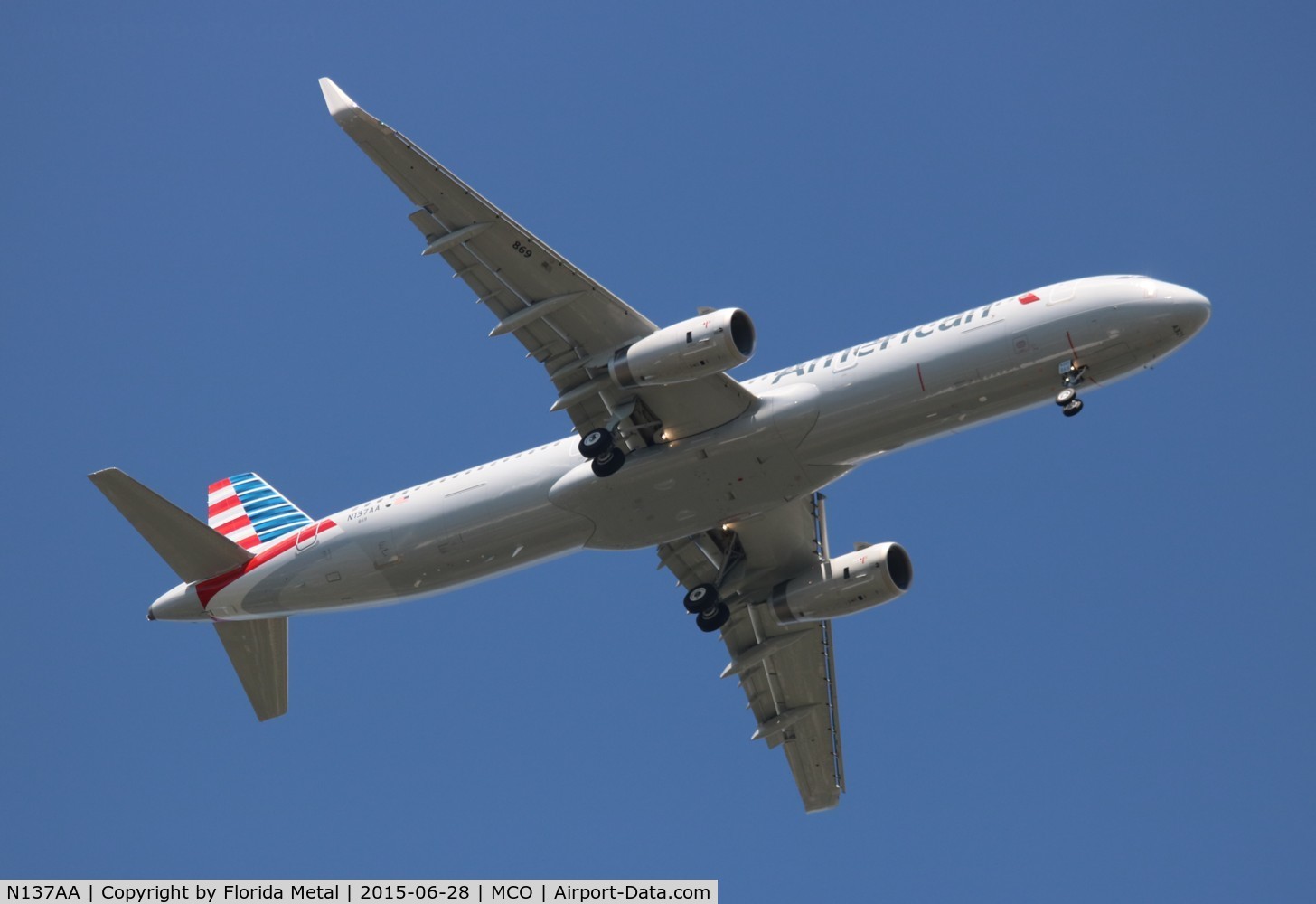 N137AA, 2015 Airbus A321-231 C/N 6647, American