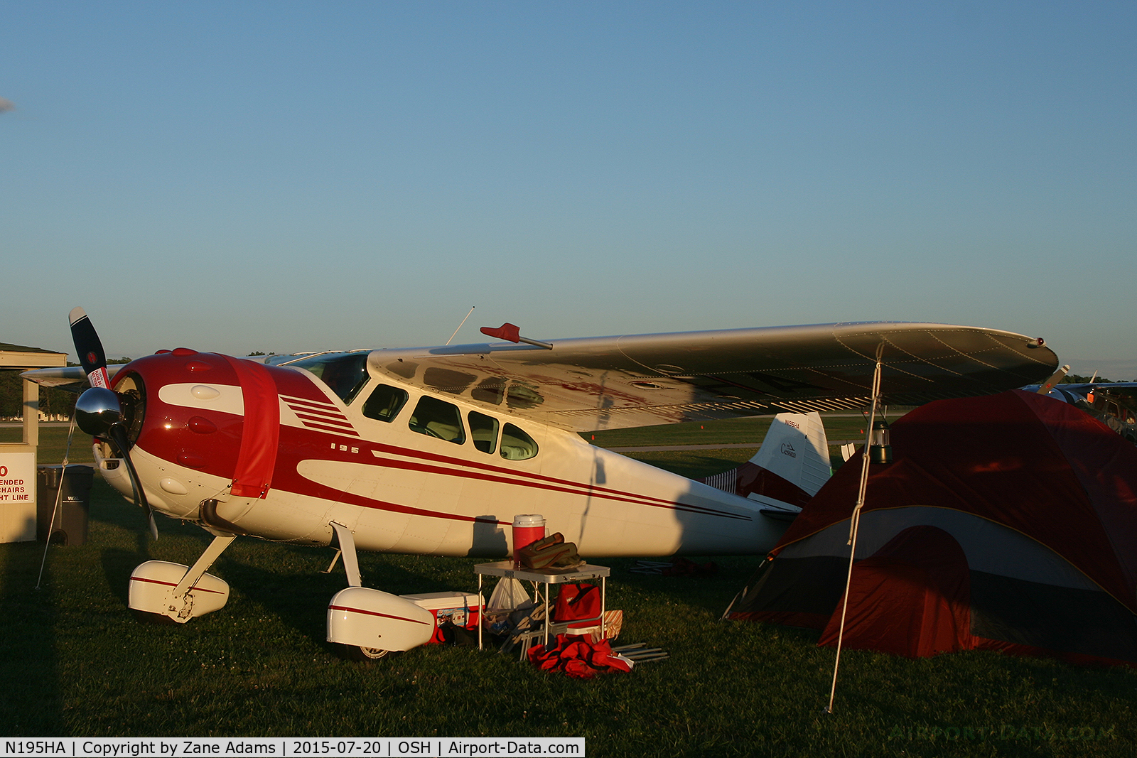 N195HA, 1965 Cessna 195 C/N 7438, 2015 EAA AirVenture - Oshkosh, Wisconsin.