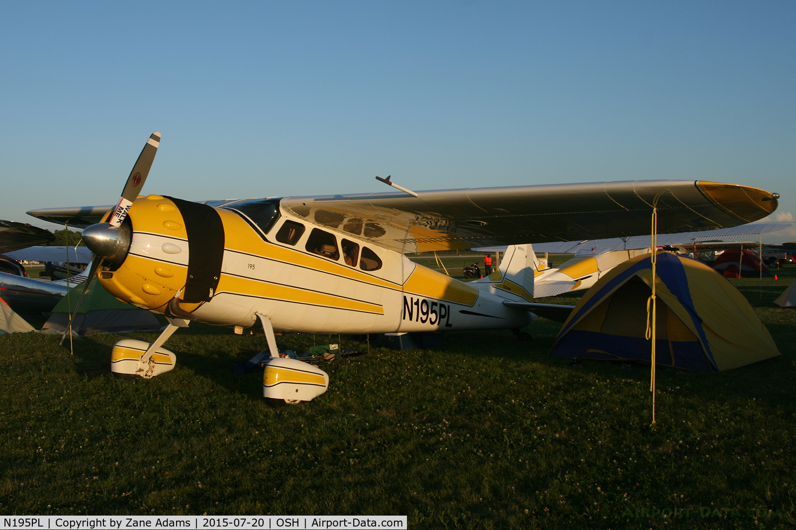 N195PL, 1948 Cessna 195 C/N 7262, 2015 EAA AirVenture - Oshkosh, Wisconsin.