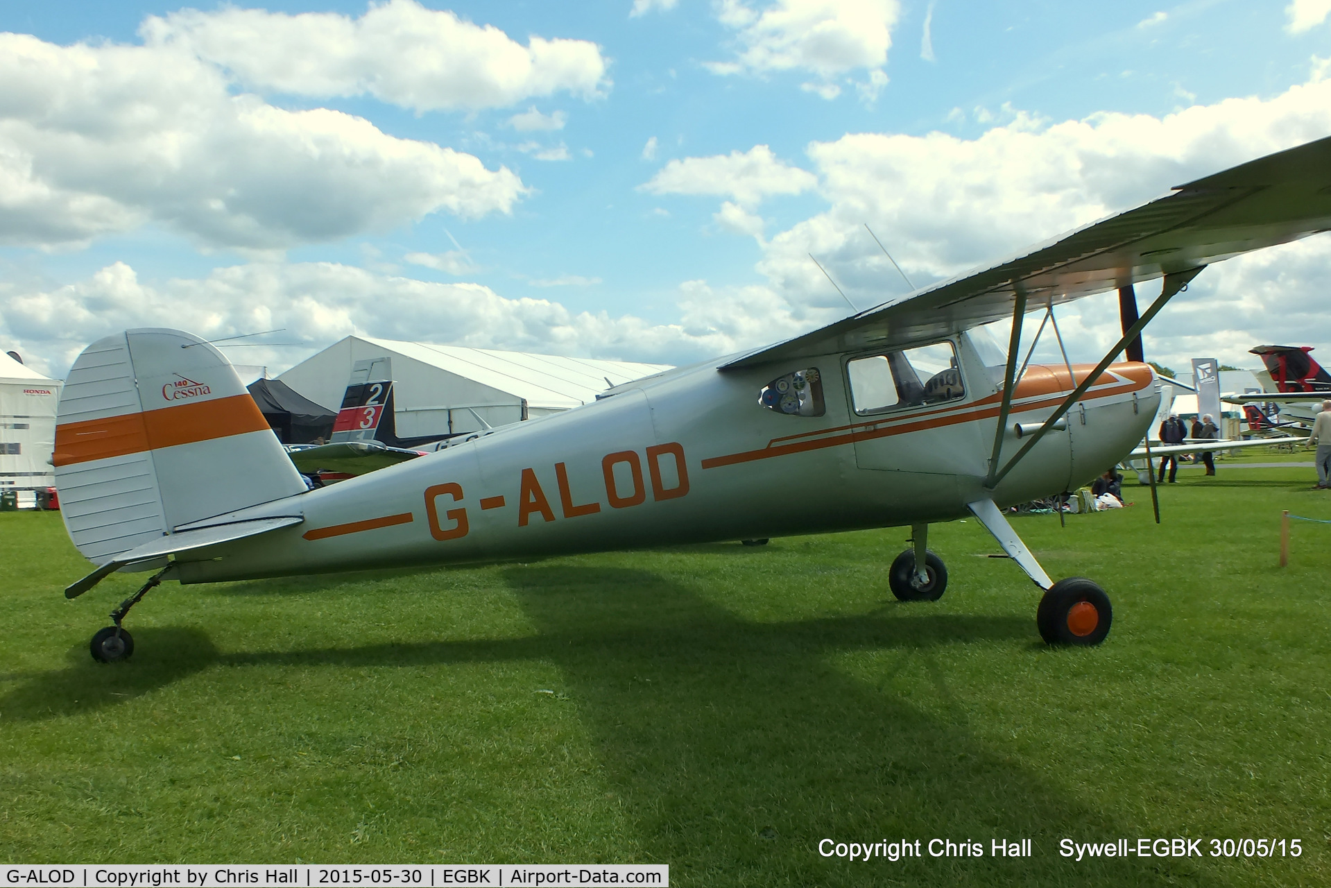 G-ALOD, 1947 Cessna 140 C/N 14691, at Aeroexpo 2015