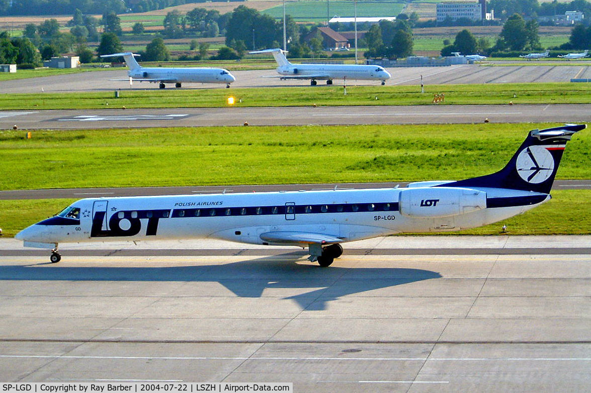 SP-LGD, 2000 Embraer EMB-145EP (ERJ-145EP) C/N 145244, Embraer ERJ-145EP [145244] (LOT Polish Airlines) Zurich~HB 22/07/2004