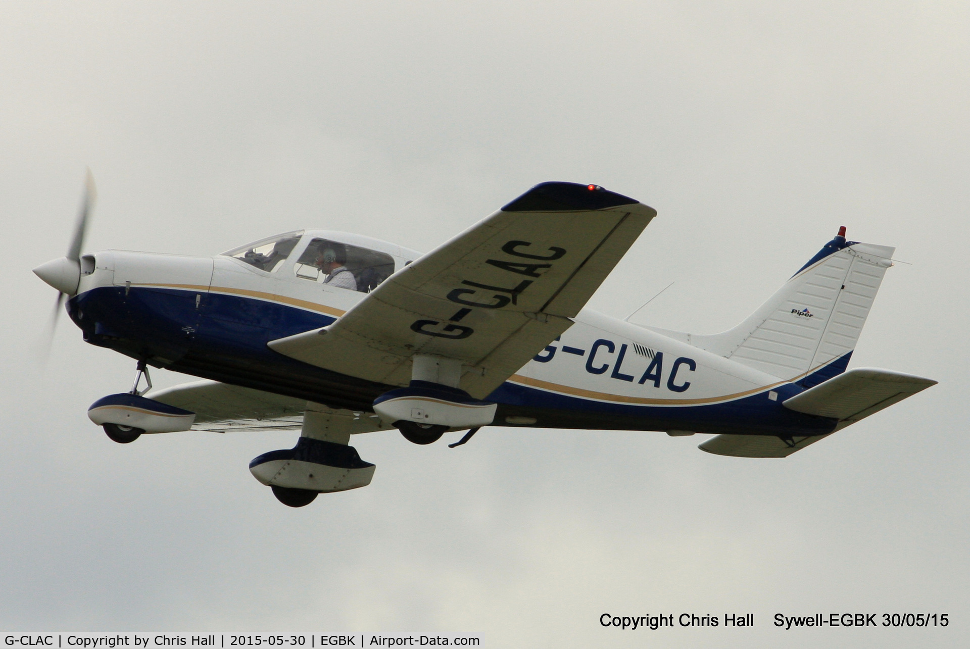 G-CLAC, 1981 Piper PA-28-161 Cherokee Warrior II C/N 28-8116241, at Aeroexpo 2015