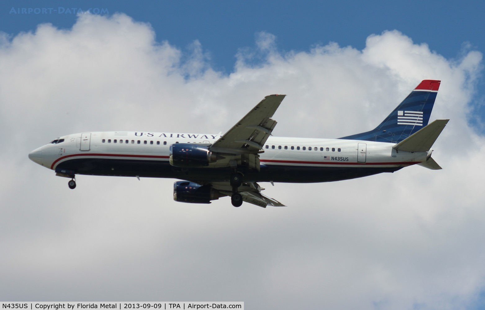 N435US, 1990 Boeing 737-4B7 C/N 24557, USAirways