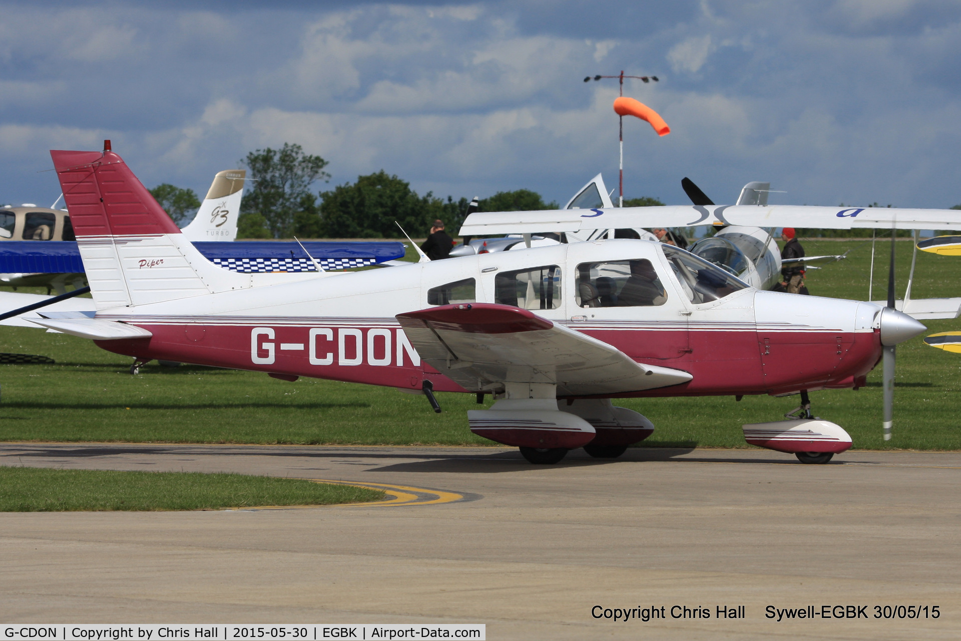 G-CDON, 1982 Piper PA-28-161 Cherokee Warrior II C/N 28-8216185, at Aeroexpo 2015
