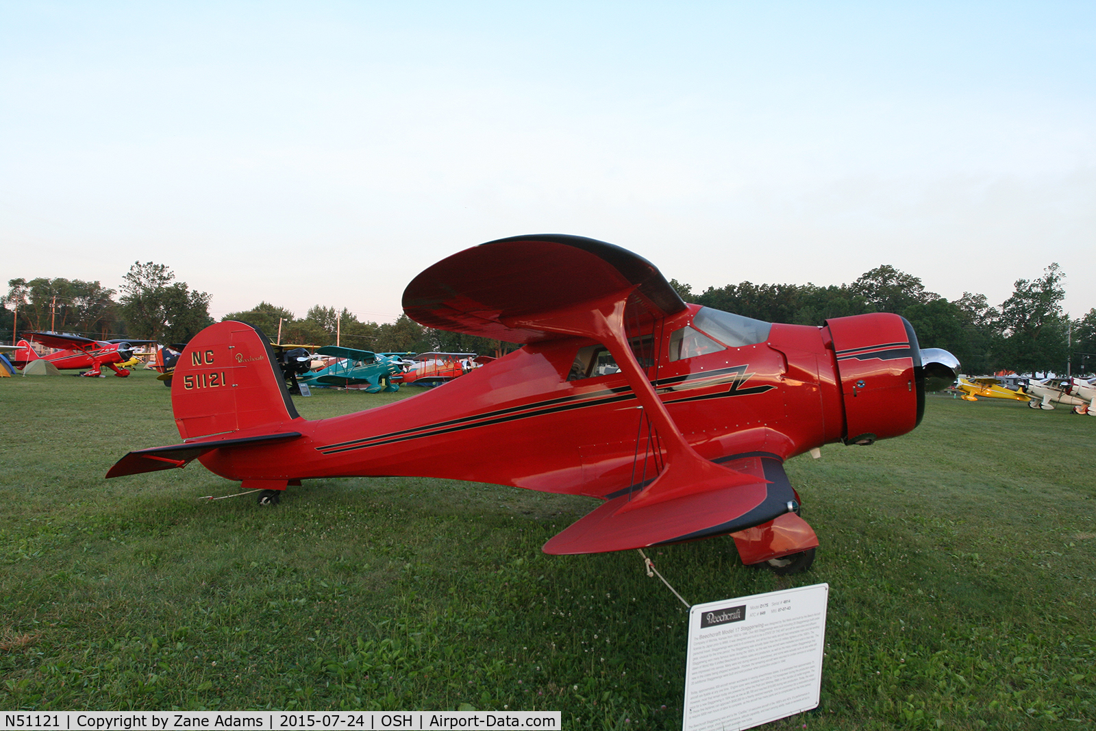 N51121, 1945 Beech D17S Staggerwing C/N 4914, 2015 EAA AirVenture - Oshkosh, Wisconsin