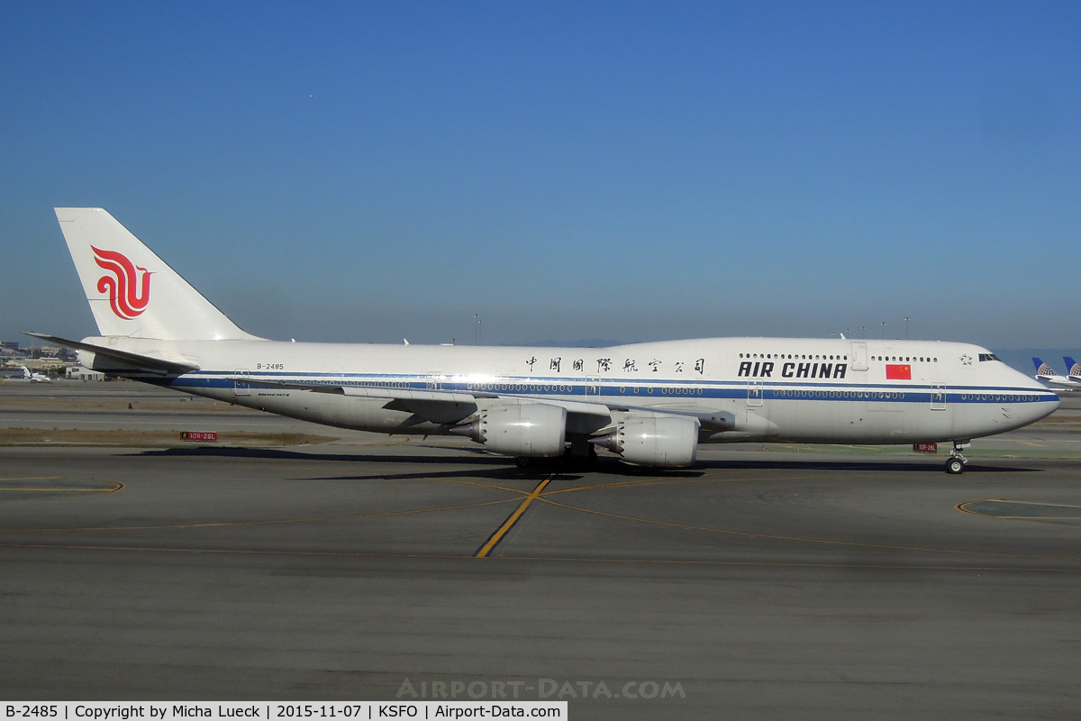 B-2485, 2014 Boeing 747-89L C/N 41191, At San Francisco