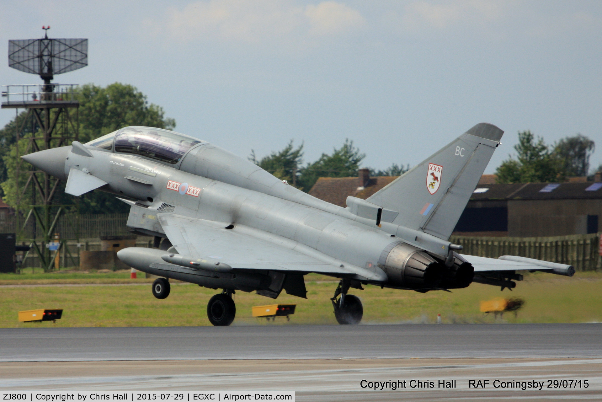 ZJ800, 2003 Eurofighter EF-2000 Typhoon T3 C/N 004/BT001, 29(R)Sqn