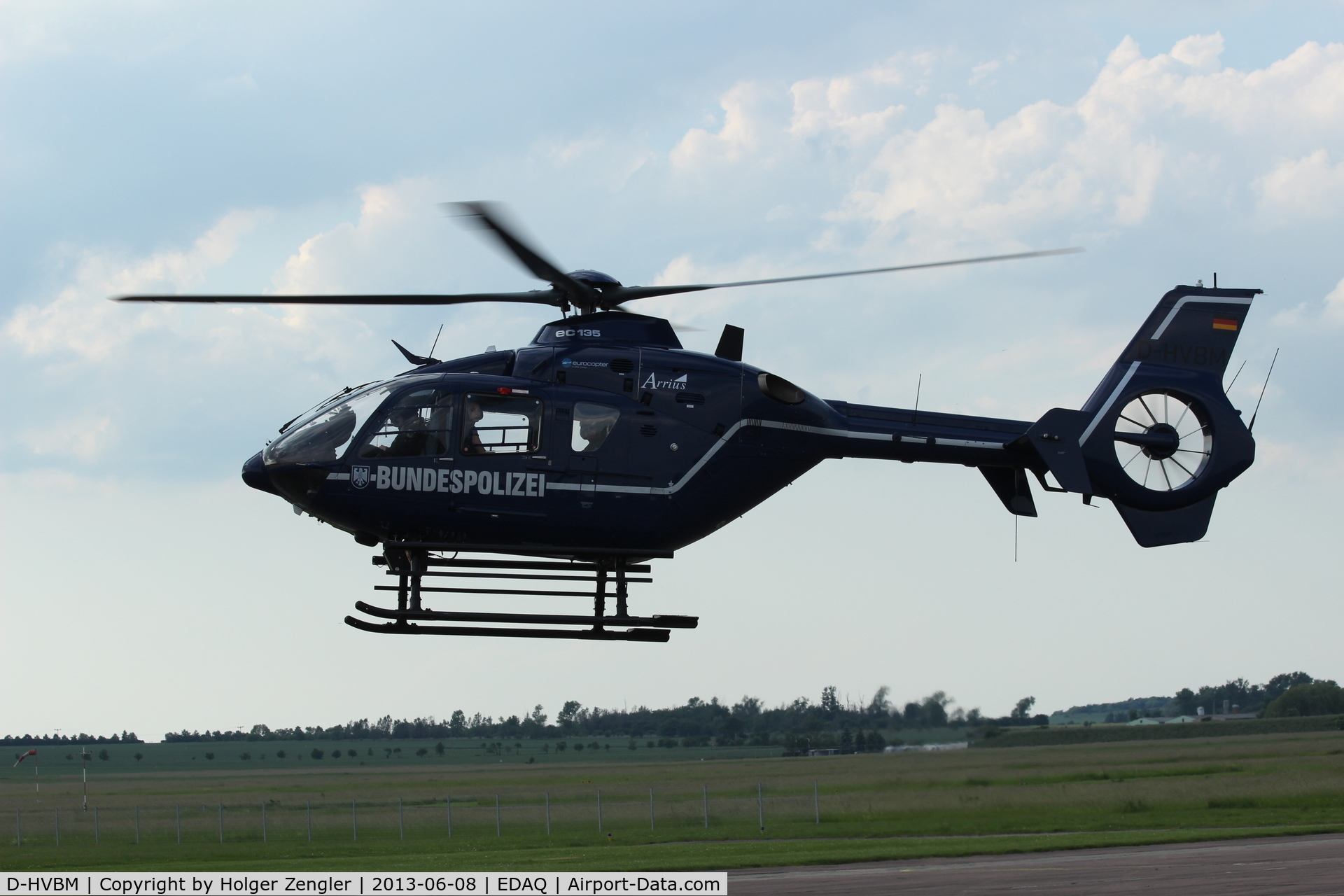 D-HVBM, 2002 Eurocopter EC-135T-2 C/N 0258, Federal police heli on visit....