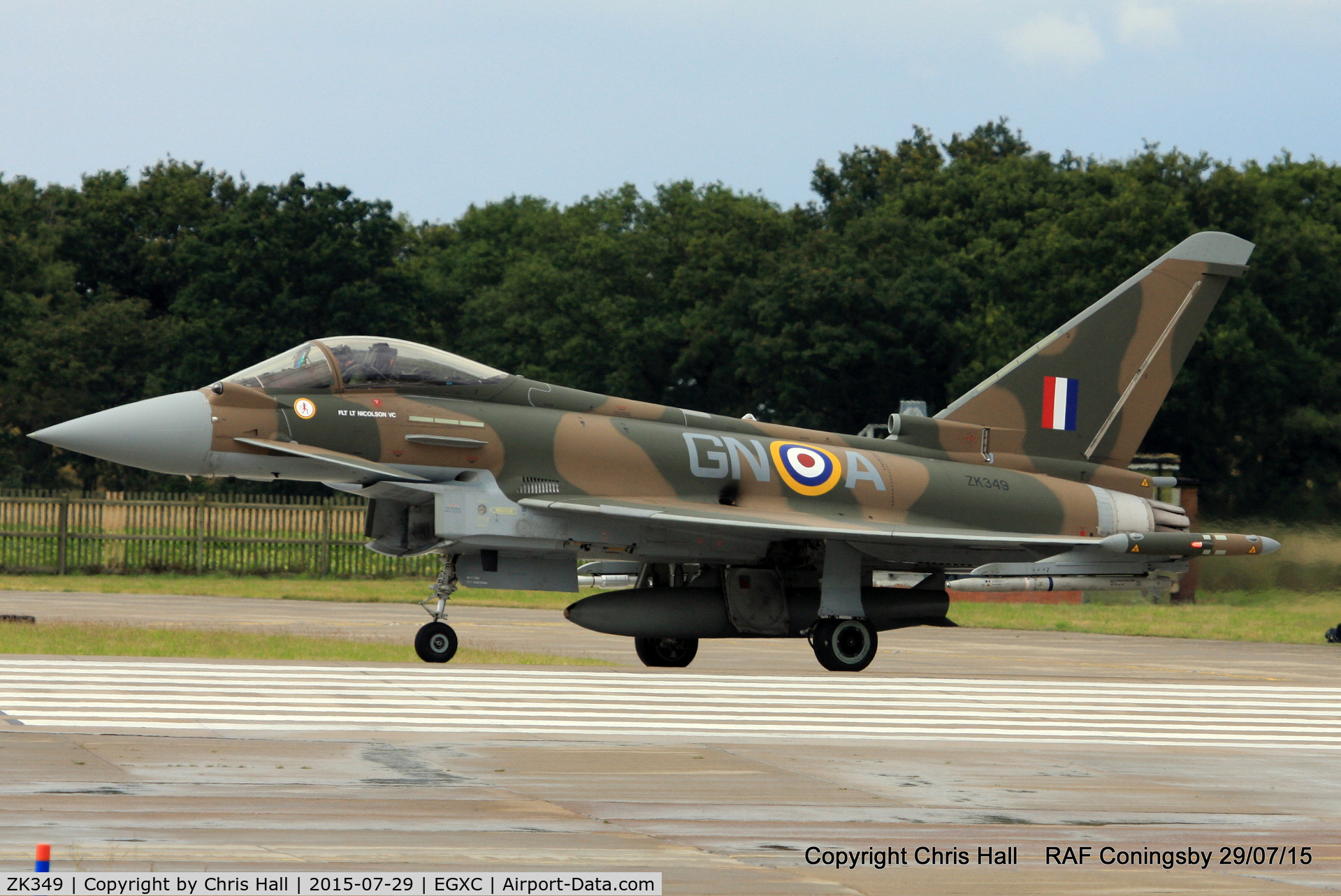 ZK349, Eurofighter EF-2000 Typhoon FGR.4 C/N BS110/399, Battle of Britain 75th Anniversary “Hawker Hurricane” Livery