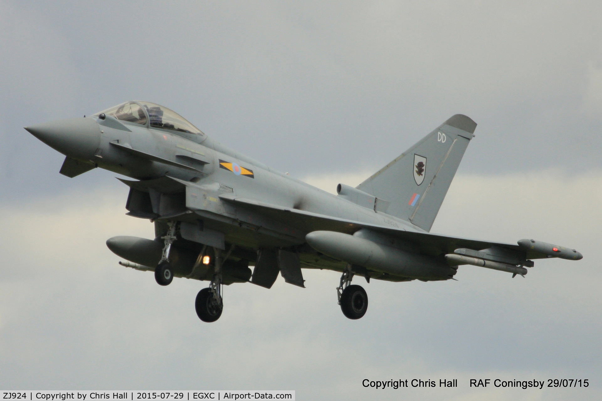 ZJ924, 2006 Eurofighter EF-2000 Typhoon FGR4 C/N 0077/BS015, RAF 11(F) Sqn