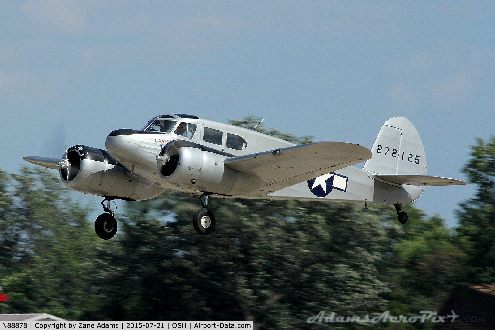 N88878, 1943 Cessna UC-78C (T-50) Bobcat C/N 4121, 2015 EAA AirVenture - Oshkosh, Wisconsin