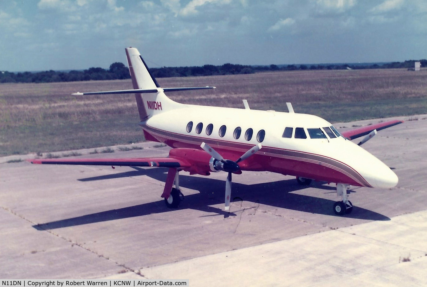 N11DN, 1968 Handley Page HP-137 MK1 C/N 204, Note tail number N11DH. This was changed to N11DN after aircraft was acquired by Jetstream, Inc. from previous owner, Doyle Hopkins. Original Astazou engines were still installed at time of photo, ca. 1975.