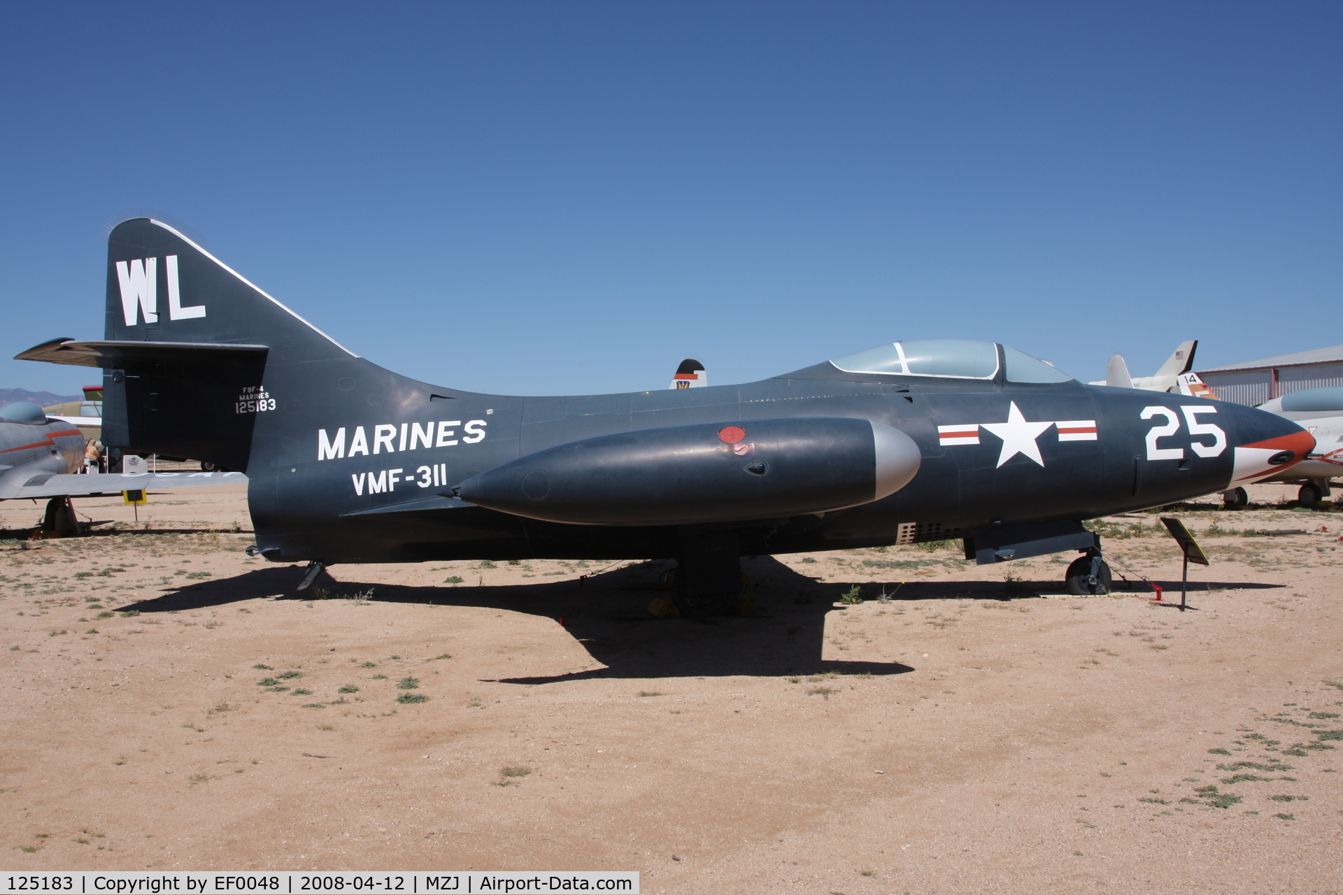 125183, Grumman F9F-5 Panther C/N Not found 125183, rarer aircraft