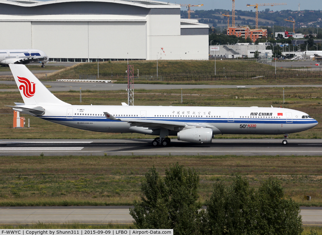 F-WWYC, 2015 Airbus A330-343 C/N 1658, C/n 1658 - To be B-5977 - Additional '50th A330 for Air China' sticker