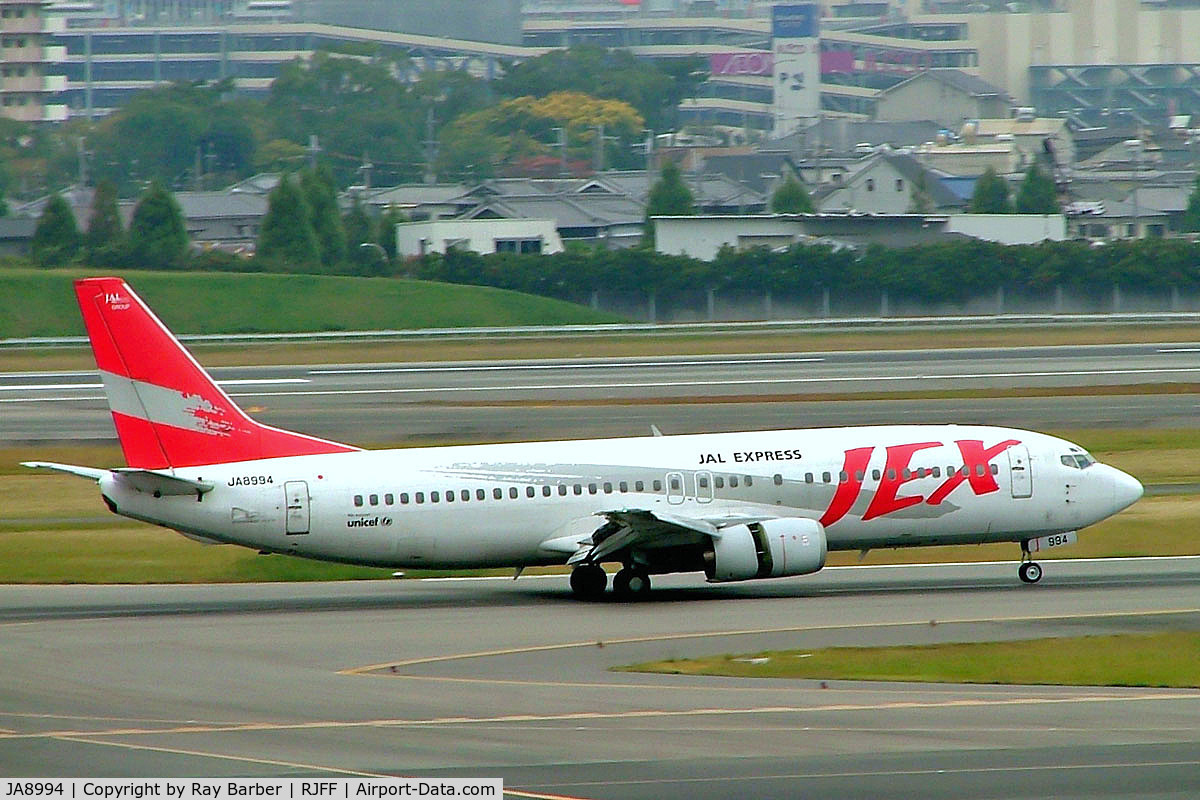 JA8994, Boeing 737-446 C/N 28097, Boeing 737-446 [28097] (JAL Express) Fukuoka~JA 03/11/2005