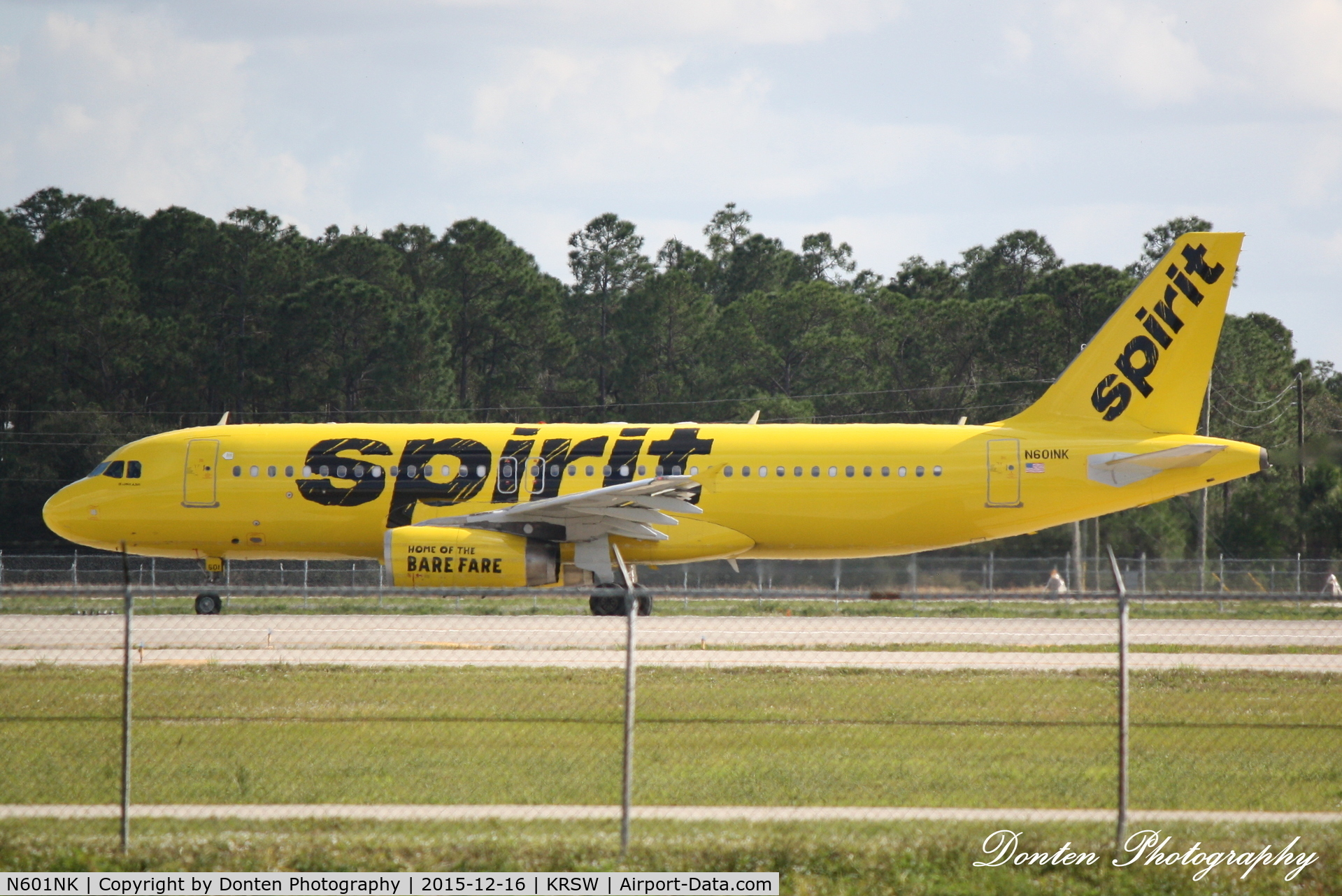 N601NK, 2010 Airbus A320-232 C/N 4206, Spirit Flight 256 (N601NK) departs Southwest Florida International Airport enroute to Boston Logan International Airport