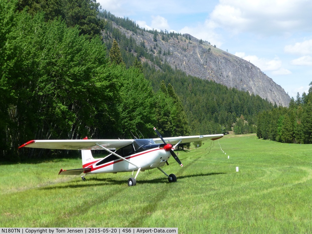 N180TN, 1956 Cessna 180 C/N 32260, Tieton airstrip, 4S6, Summer 2015