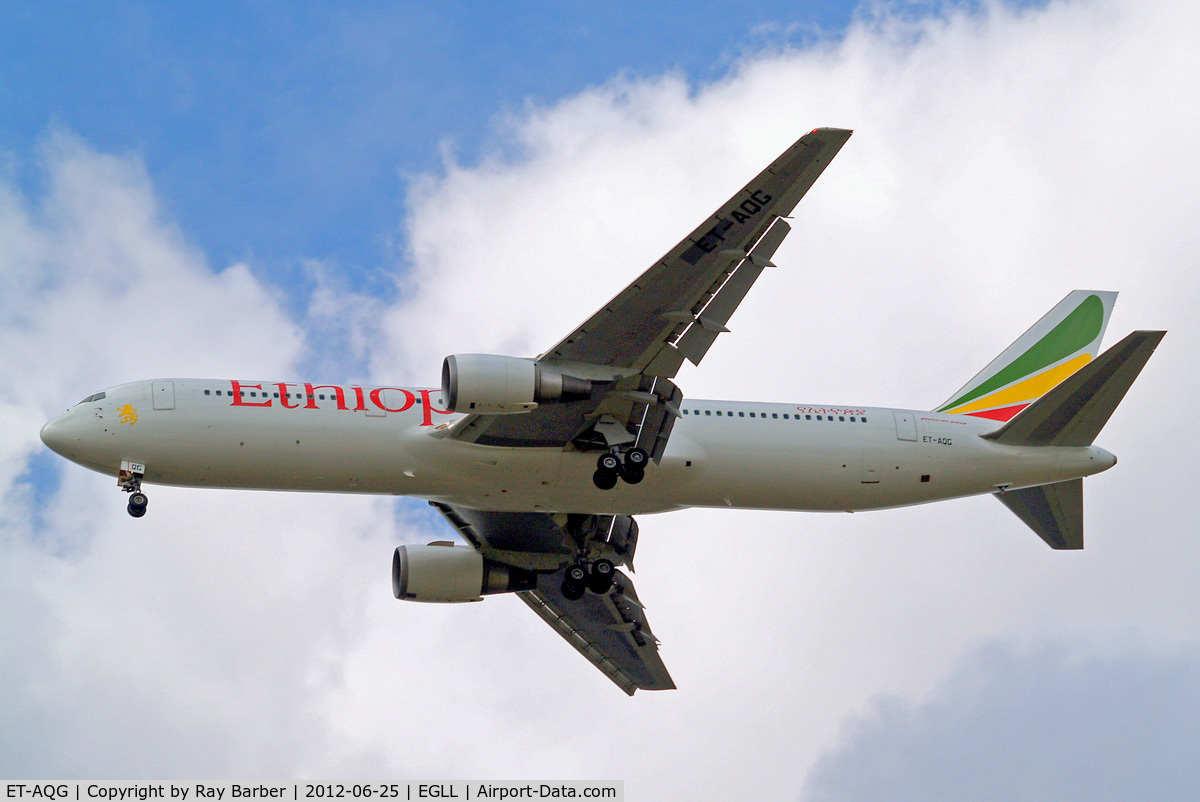 ET-AQG, 1999 Boeing 767-306/ER C/N 28884, Boeing 767-306ER [28884] (Ethiopian Airlines) Home~G 25/06/2012. On approach 27R.