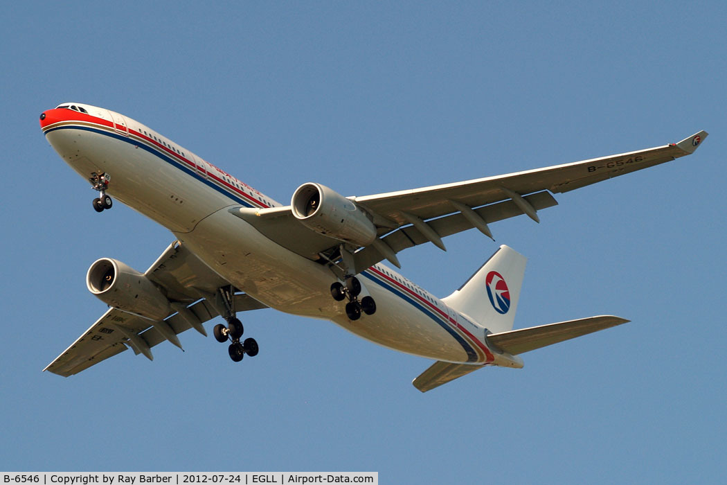 B-6546, 2012 Airbus A330-243 C/N 1303, Airbus A330-243 [1303] (China Eastern Airlines) Home~G 24/07/2012. On approach 27R.