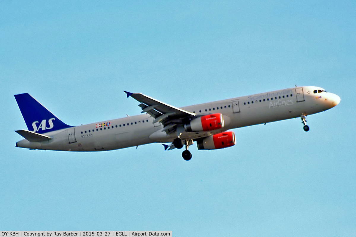 OY-KBH, 2002 Airbus A321-232 C/N 1675, Airbus A321-231 [1675] (SAS Scandinavian Airlines) Home~G 27/03/2015. On approach 27L.