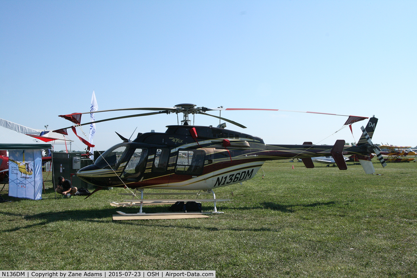 N136DM, 2012 Bell 407 C/N 54331, 2015 EAA AirVenture - Oshkosh, Wisconsin