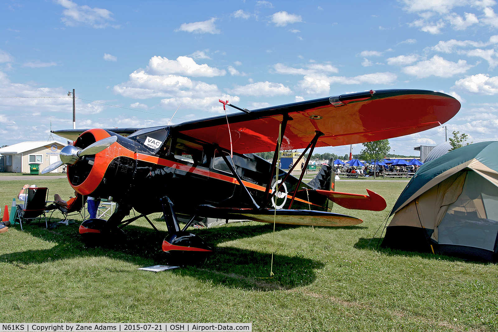 N61KS, 1939 Waco EGC-8 C/N 5072, 2015 EAA AirVenture - Oshkosh, Wisconsin