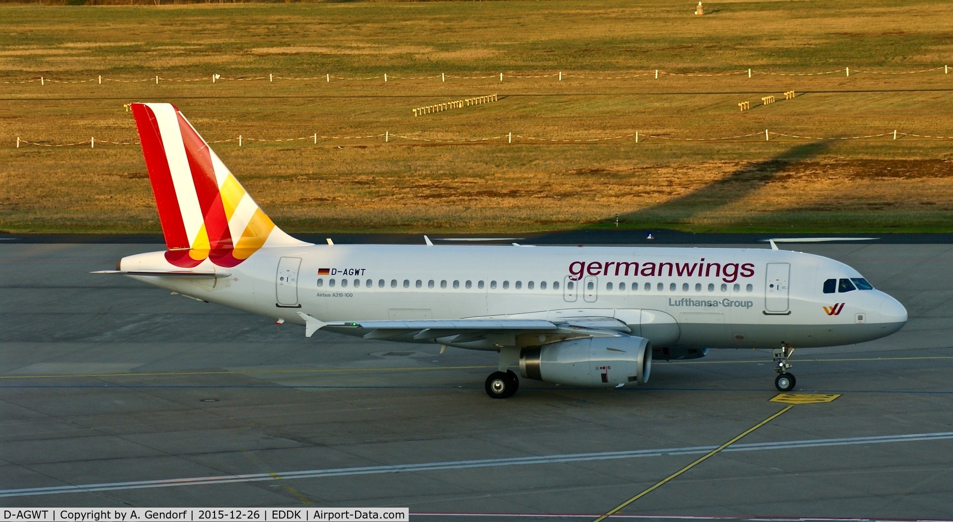 D-AGWT, 2012 Airbus A319-132 C/N 5043, Germanwings, is here after pushback on the apron at Köln / Bonn Airport(EDDK)